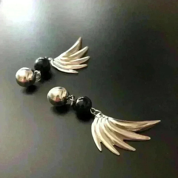 Wing  Dangle Earrings - Picture 5 of 5